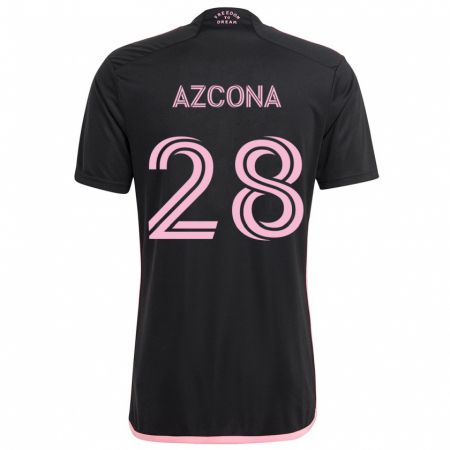 Kandiny Kinder Edison Azcona #28 Schwarz Auswärtstrikot Trikot 2024/25 T-Shirt