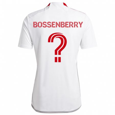 Kandiny Kinder Antone Bossenberry #0 Weiß Rot Auswärtstrikot Trikot 2024/25 T-Shirt