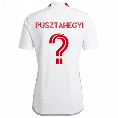 Kandiny Kinder Tristan Pusztahegyi #0 Weiß Rot Auswärtstrikot Trikot 2024/25 T-Shirt