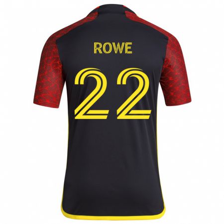 Kandiny Kinder Kelyn Rowe #22 Rot Schwarz Auswärtstrikot Trikot 2024/25 T-Shirt