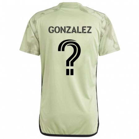 Kandiny Kinder Mario González #0 Hellgrün Auswärtstrikot Trikot 2024/25 T-Shirt