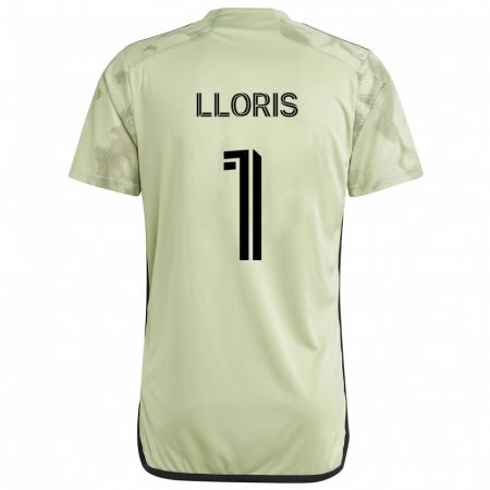 Kandiny Kinder Hugo Lloris #1 Hellgrün Auswärtstrikot Trikot 2024/25 T-Shirt