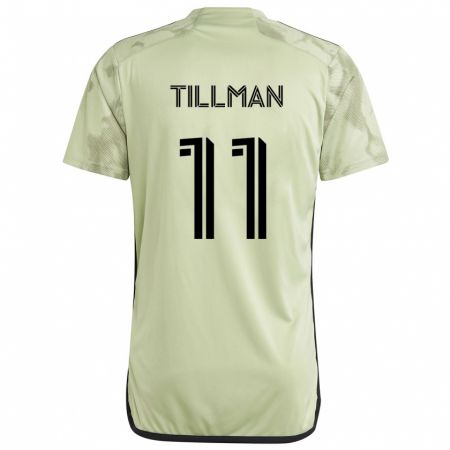 Kandiny Kinder Timothy Tillman #11 Hellgrün Auswärtstrikot Trikot 2024/25 T-Shirt