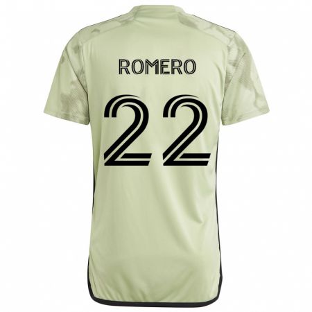 Kandiny Kinder Abraham Romero #22 Hellgrün Auswärtstrikot Trikot 2024/25 T-Shirt