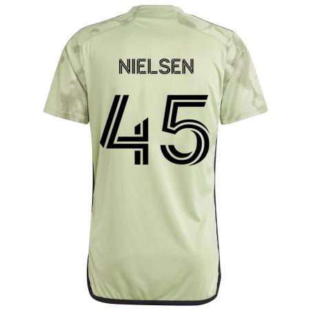 Kandiny Kinder Kenny Nielsen #45 Hellgrün Auswärtstrikot Trikot 2024/25 T-Shirt