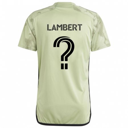 Kandiny Kinder Liam Lambert #0 Hellgrün Auswärtstrikot Trikot 2024/25 T-Shirt