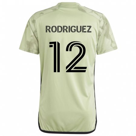 Kandiny Kinder Jeremi Rodríguez #12 Hellgrün Auswärtstrikot Trikot 2024/25 T-Shirt