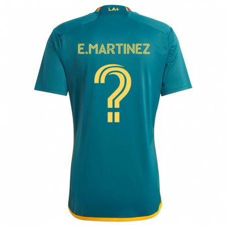 Kandiny Kinder Enrique Martinez #0 Grün Gelb Auswärtstrikot Trikot 2024/25 T-Shirt