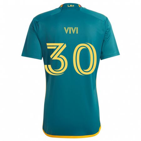 Kandiny Kinder Gino Vivi #30 Grün Gelb Auswärtstrikot Trikot 2024/25 T-Shirt