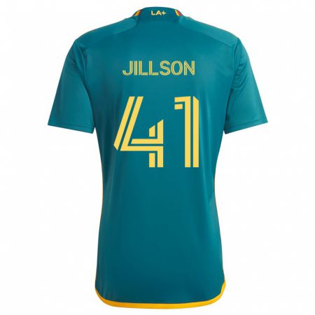 Kandiny Kinder Simon Jillson #41 Grün Gelb Auswärtstrikot Trikot 2024/25 T-Shirt