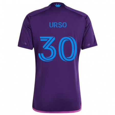 Kandiny Kinder Júnior Urso #30 Lila-Blau Auswärtstrikot Trikot 2024/25 T-Shirt