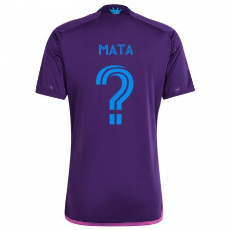 Kandiny Kinder Ivan Mata #0 Lila-Blau Auswärtstrikot Trikot 2024/25 T-Shirt