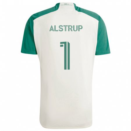 Kandiny Kinder Marcus Alstrup #1 Braune Farben Grün Auswärtstrikot Trikot 2024/25 T-Shirt