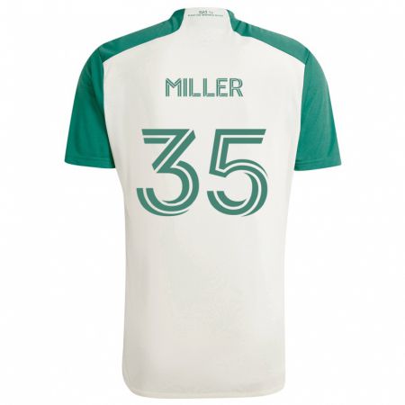 Kandiny Kinder Mason Miller #35 Braune Farben Grün Auswärtstrikot Trikot 2024/25 T-Shirt