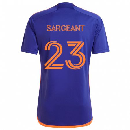 Kandiny Kinder Kieran Sargeant #23 Lila Orange Auswärtstrikot Trikot 2024/25 T-Shirt