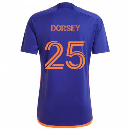 Kandiny Kinder Griffin Dorsey #25 Lila Orange Auswärtstrikot Trikot 2024/25 T-Shirt