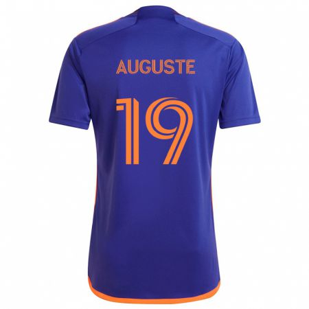 Kandiny Kinder Charles Auguste #19 Lila Orange Auswärtstrikot Trikot 2024/25 T-Shirt