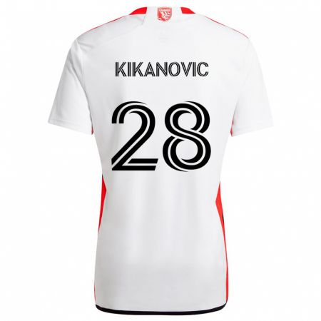 Kandiny Kinder Benjamin Kikanović #28 Weiß Rot Auswärtstrikot Trikot 2024/25 T-Shirt