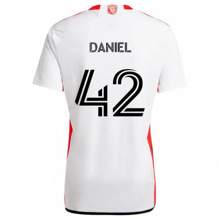 Kandiny Kinder Daniel #42 Weiß Rot Auswärtstrikot Trikot 2024/25 T-Shirt