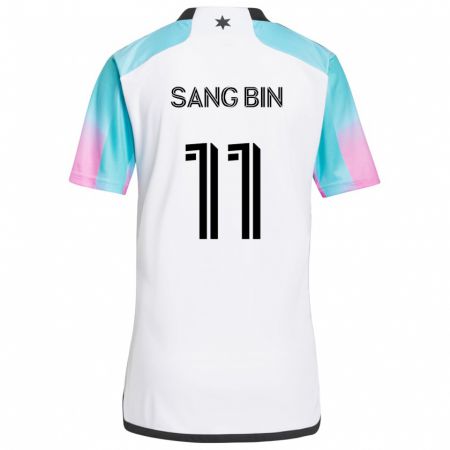 Kandiny Kinder Sang-Bin Jeong #11 Weiß Blau Schwarz Auswärtstrikot Trikot 2024/25 T-Shirt