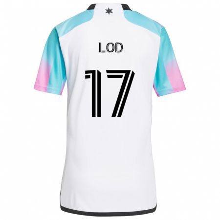 Kandiny Kinder Robin Lod #17 Weiß Blau Schwarz Auswärtstrikot Trikot 2024/25 T-Shirt