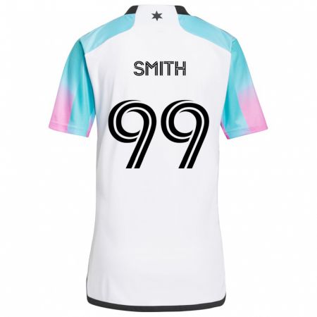 Kandiny Kinder Jordan Adebayo-Smith #99 Weiß Blau Schwarz Auswärtstrikot Trikot 2024/25 T-Shirt