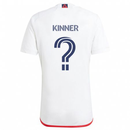 Kandiny Kinder Sage Kinner #0 Weiß Rot Auswärtstrikot Trikot 2024/25 T-Shirt