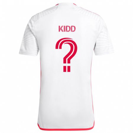 Kandiny Kinder Matteo Kidd #0 Weiß Rot Auswärtstrikot Trikot 2024/25 T-Shirt