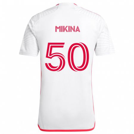 Kandiny Kinder Gabriel Mikina #50 Weiß Rot Auswärtstrikot Trikot 2024/25 T-Shirt