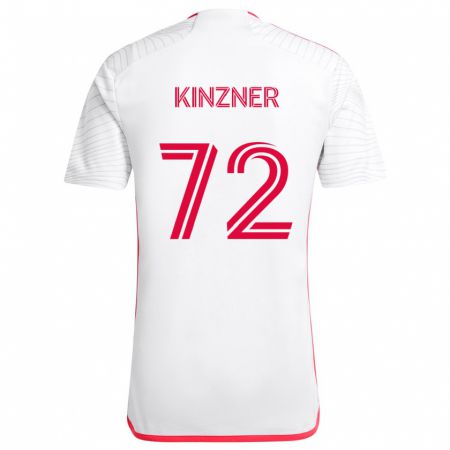 Kandiny Kinder Eric Kinzner #72 Weiß Rot Auswärtstrikot Trikot 2024/25 T-Shirt