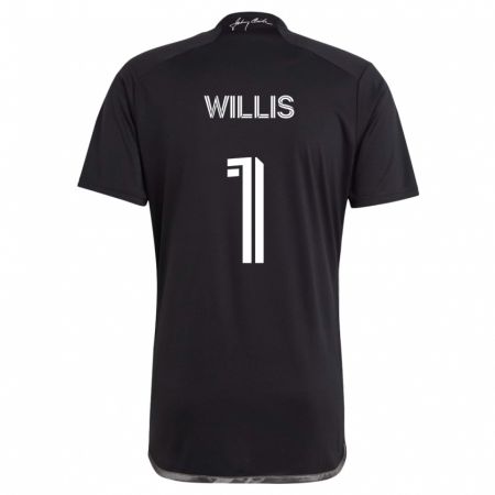 Kandiny Kinder Joe Willis #1 Schwarz Auswärtstrikot Trikot 2024/25 T-Shirt