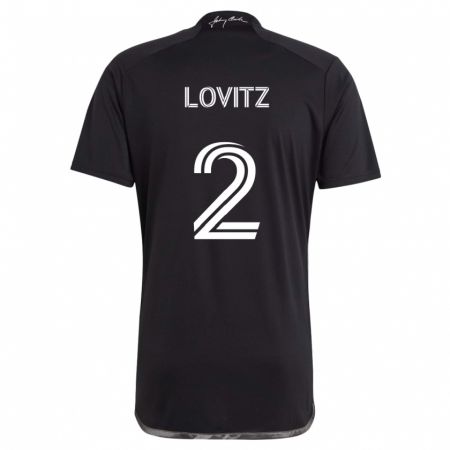 Kandiny Kinder Daniel Lovitz #2 Schwarz Auswärtstrikot Trikot 2024/25 T-Shirt