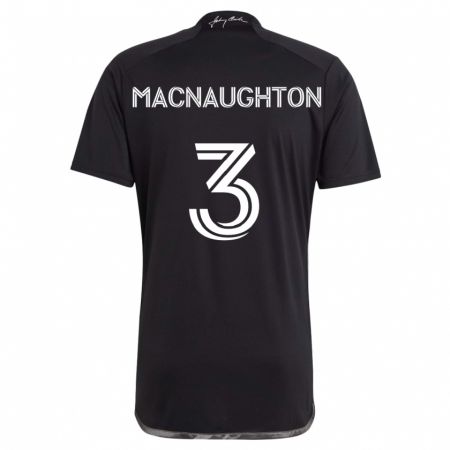 Kandiny Kinder Lukas Macnaughton #3 Schwarz Auswärtstrikot Trikot 2024/25 T-Shirt