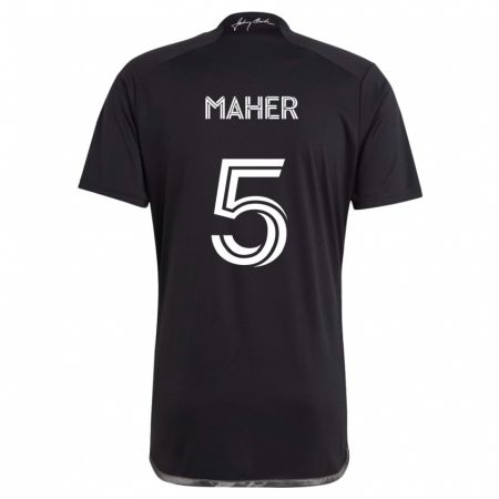 Kandiny Kinder Jack Maher #5 Schwarz Auswärtstrikot Trikot 2024/25 T-Shirt