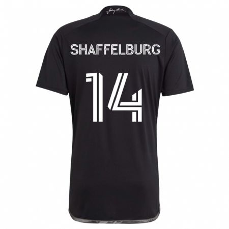 Kandiny Kinder Jacob Shaffelburg #14 Schwarz Auswärtstrikot Trikot 2024/25 T-Shirt