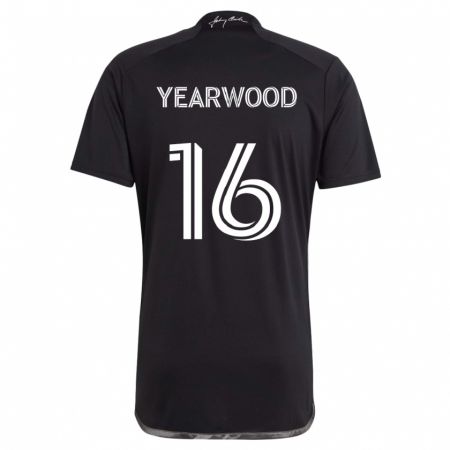 Kandiny Kinder Dru Yearwood #16 Schwarz Auswärtstrikot Trikot 2024/25 T-Shirt