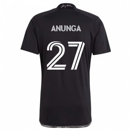 Kandiny Kinder Tah Anunga #27 Schwarz Auswärtstrikot Trikot 2024/25 T-Shirt