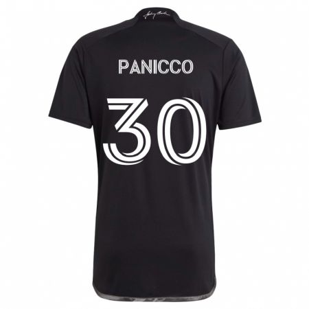 Kandiny Kinder Elliot Panicco #30 Schwarz Auswärtstrikot Trikot 2024/25 T-Shirt