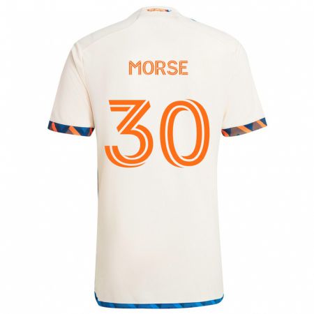 Kandiny Kinder Hunter Morse #30 Weiß Orange Auswärtstrikot Trikot 2024/25 T-Shirt