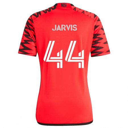 Kandiny Kinder Aiden Jarvis #44 Rot Schwarz Weiß Auswärtstrikot Trikot 2024/25 T-Shirt