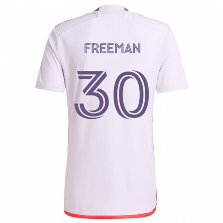 Kandiny Kinder Alex Freeman #30 Weiß Rot Lila Auswärtstrikot Trikot 2024/25 T-Shirt