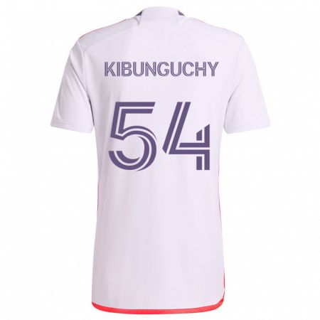 Kandiny Kinder Nabi Kibunguchy #54 Weiß Rot Lila Auswärtstrikot Trikot 2024/25 T-Shirt