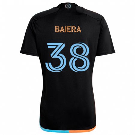 Kandiny Kinder Drew Baiera #38 Schwarz Orange Blau Auswärtstrikot Trikot 2024/25 T-Shirt