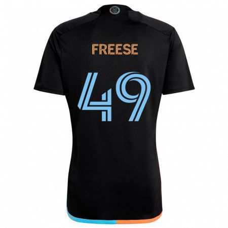 Kandiny Kinder Matt Freese #49 Schwarz Orange Blau Auswärtstrikot Trikot 2024/25 T-Shirt