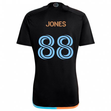 Kandiny Kinder Malachi Jones #88 Schwarz Orange Blau Auswärtstrikot Trikot 2024/25 T-Shirt