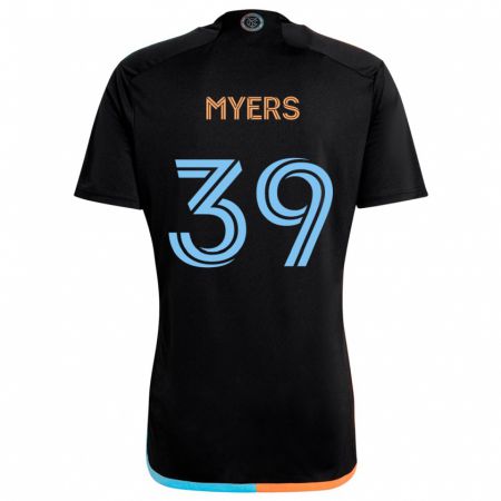 Kandiny Kinder Md Myers #39 Schwarz Orange Blau Auswärtstrikot Trikot 2024/25 T-Shirt