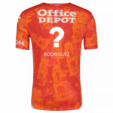 Kandiny Kinder Emilio Rodríguez #0 Orange Weiß Auswärtstrikot Trikot 2024/25 T-Shirt