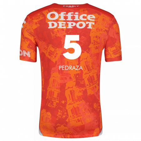 Kandiny Kinder Pedro Pedraza #5 Orange Weiß Auswärtstrikot Trikot 2024/25 T-Shirt