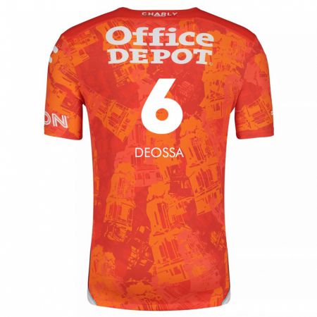 Kandiny Kinder Nelson Deossa #6 Orange Weiß Auswärtstrikot Trikot 2024/25 T-Shirt