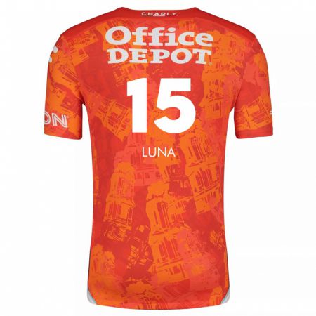 Kandiny Kinder Israel Luna #15 Orange Weiß Auswärtstrikot Trikot 2024/25 T-Shirt